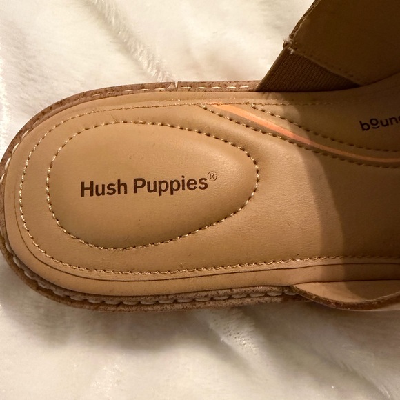 Hushpuppies Tan Slide Sandals with Buckle - Picture 5 of 8